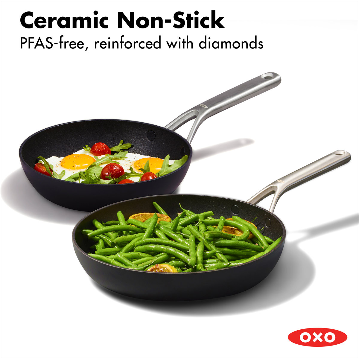 OXO Ceramic Pro 2PK Frypan Set